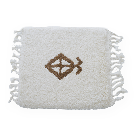 Tapis Fait Main Artisanal – Design Unique et Qualité Supérieure - 50x50cm
