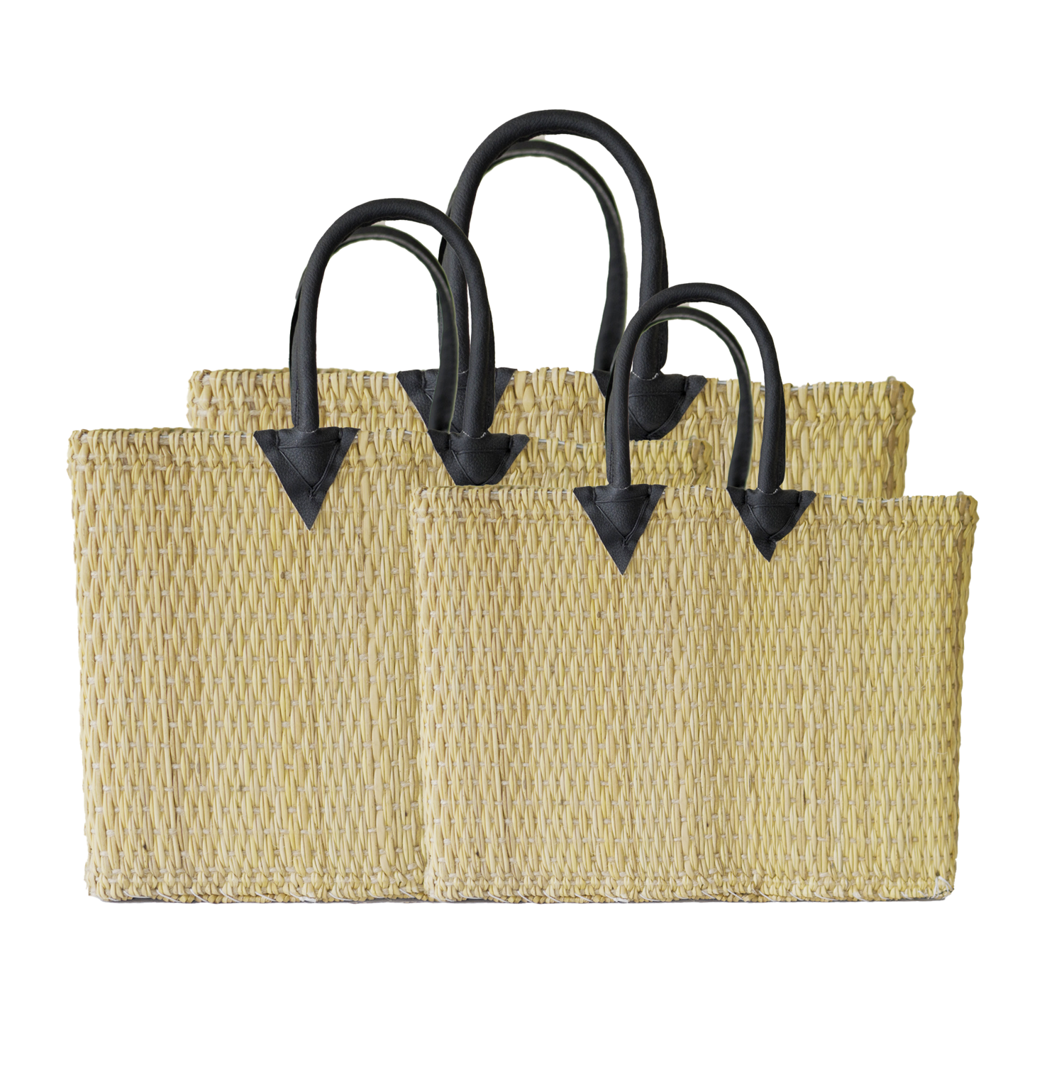 Lot de 3 Sacs à Main en Fibre Naturelle – Élégance et Durabilité